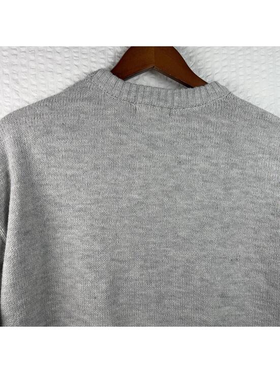 Aeropostale Teddy Bear Knit Gray Sweater Coquette Small Cute - Picture 9 of 9